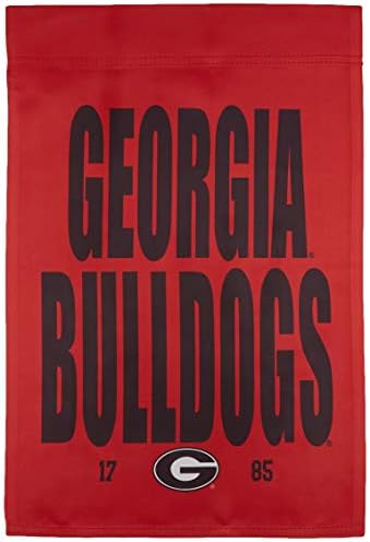 NCAA Georgia Bulldogs Unissex Double -sidelaed Fated Team Logo Garden Bandle, bandeira do jardim 18 x 12, tamanho único