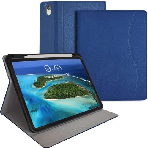 Caso destacável de Wopin para iPad Air 4 Case 10,9 polegadas com porta -lápis, Pocket Auto Sleep/Wake para iPad Air Blue da 4ª geração