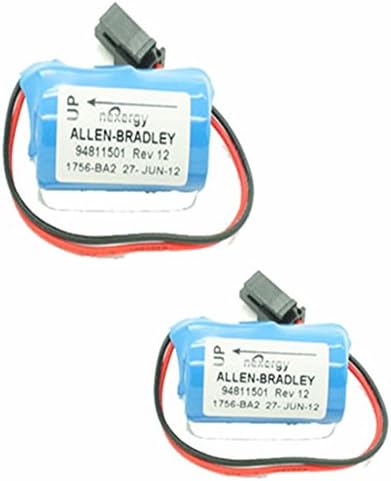 2 pacote 3v 1200mAh Substituição PLC Bateria para Allen Bradley 1756-BA2 BR2 / 3A-AB