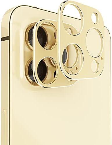D&K exclusivos [2 pacote] Lente de câmera Protetor compatível com iPhone 12 Pro Aluminium Moldura - Case Friendly - Bubble