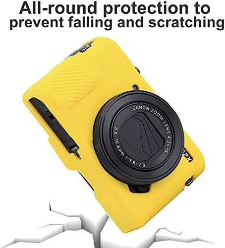 Yisau G7X Mark II Caso III Câmera Silicone Ultra-Thin Rubber Leve Mold Bag Tampa para Canon PowerShot + Microfiber Pano
