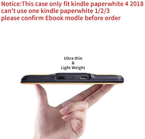 Caso do leitor de eBook Fangduhui, novo caso para o Kindle Paperwhite 6? 2018 Soft Silicon Vintage E-Book Capper para Kindle Paperwhite 4 10ª geração+filme+caneta