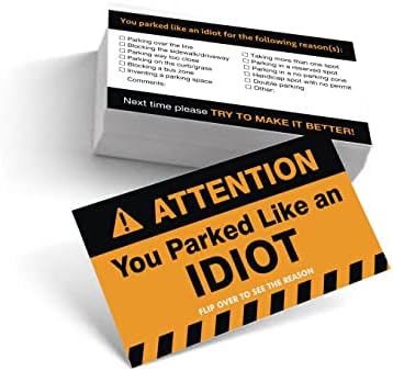 Eppovocê estacionou como um idiota engraçado ofensivo note de estacionamento ruim cartas não pegajosas atrás do limpador para aprender a estacionar ou brincar