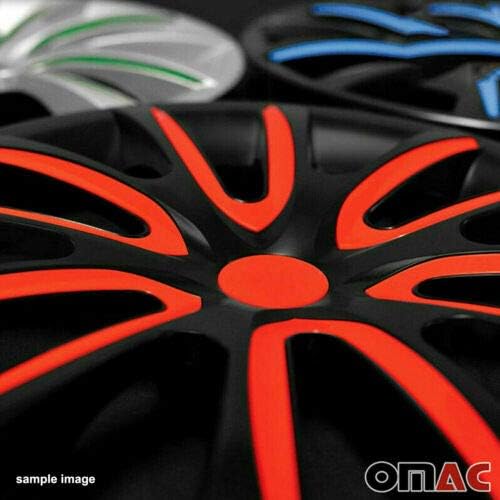 Capas cubos OMAC de 16 polegadas para Hyundai Tucson Black e Black 4 PCs. Tampa das jantes da roda - tampas do cubo - substituição