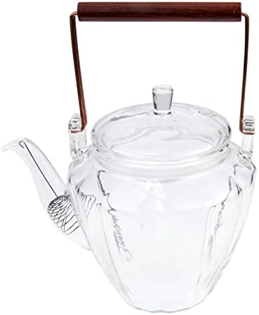 Upkoch Glass Tea Infusser Pitcher de vidro Minimalista Janguer de água com alça, decoração para quarto, vidro d'água de alta durabilidade para panela de chá de gelo, bebida, cafeteira de café quente/frio