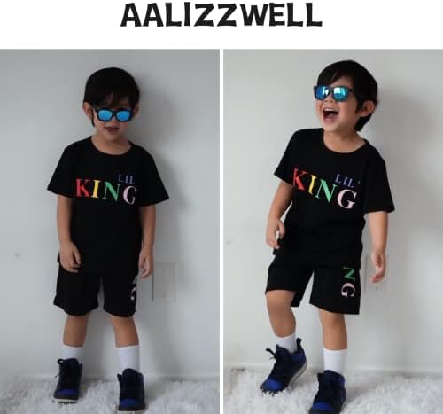 Aalizzwell Toddler Little Boys Manomos curtos T-shirt shorts de camuflagem Conjunto de roupas de verão roupas