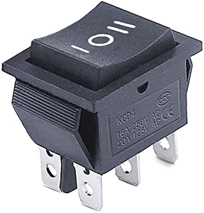 AMSH KCD4 1PCS Rocker Switch Power Switch On-off-On 3 Posição 6 Equipamento elétrico com interruptor de luz 16A 250VAC/20A