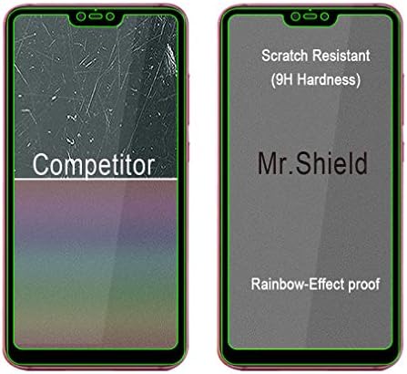 Mr.Shield [3-Pack] projetado para Xiaomi Mi 8 Lite [Japão Temperado Vidro] [9H Drafidade] [Capa de cola de tela inteira] Protetor