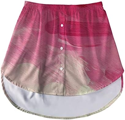 Camas de camadas de camadas extensas para mulheres mais tamanhos de tamanho falso Mini -saia de meia saia Casual camisetas engraçadas