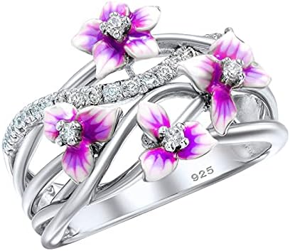 2023 Novo anel de tinta colorido de engajamento feminino de cola de cola com anéis de diamante, filha alta e baixa anel