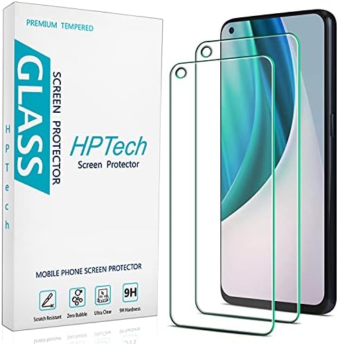 HPTech [2 pacote] projetado para o OnePlus Nord N10 5G Protetor de tela de vidro temperado, anti-arranhão, sem bolhas, amigável