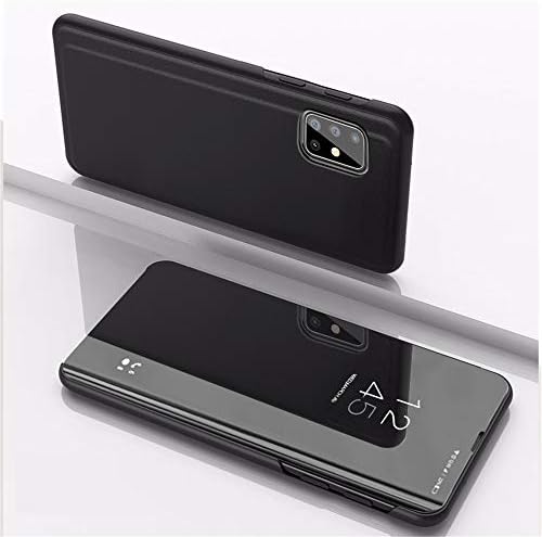 Lemaxelers compatíveis com iPhone 12 Pro Max Case Mirror Design Clear View Flip Ultra Slim Protecter Shell com capa de Kickstand