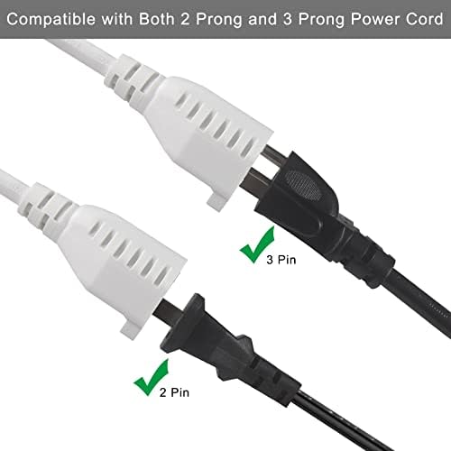 Cabo de extensão de splitter y-splitter de Kuncan-1ft 16wg 2-outlet Splitter Extension Cord, 3 plugue de 4 grau de 45 graus NEMA