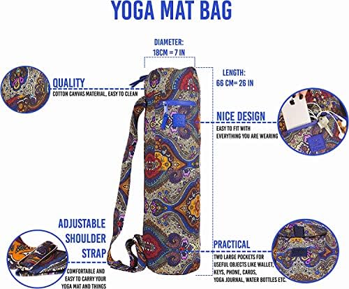 Gear District multifuncional transportadora de saco de tapete de bolso grande 2 bolso, com cinta de tapete de ioga multifuntinal
