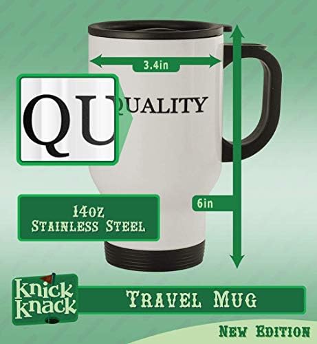 Presentes Knick Knack #Oblação - Caneca de viagem de aço inoxidável de 14 onças, prata