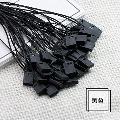 Youliang 1000pcs pendurar tag string string nylon preto pino de trava para pano