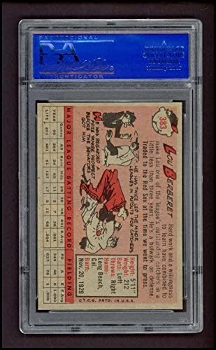 1958 Topps 383 Lou Berberet Boston Red Sox PSA PSA 7.00 Red Sox