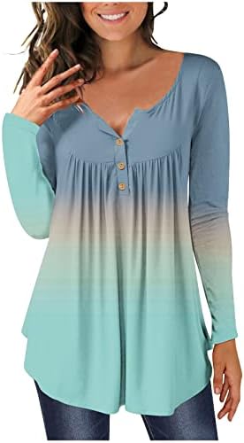 Tops femininos Casual casual, blusas femininas e tops azuis vistosos o pescoço PLUS TAMANHO PRIMA