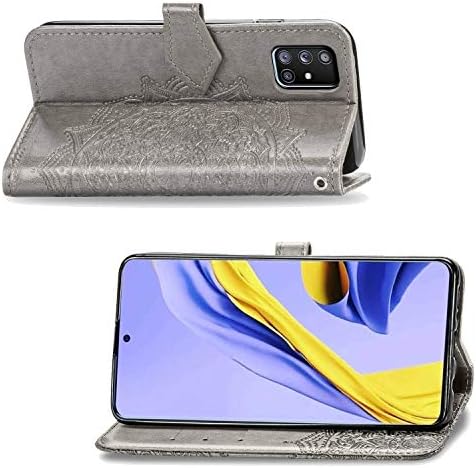 Lyzcase Case de telefone para Galaxy A71 5G [não ajuste a71 5g UW/A71 4G], Premium PU Flip Leather Cartet Slots Capas