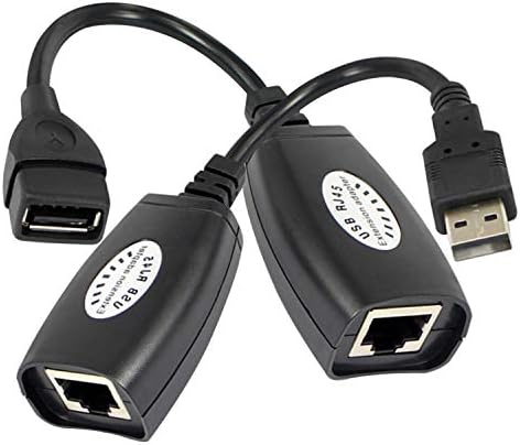 OUOU USB 2.0 a RJ45 Adaptador RJ45 LAN Extensão do cabo USB Extender sobre CAT5 /CAT5E /CAT6