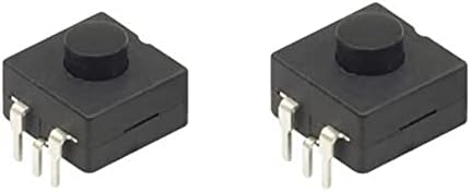 Ahafei Micro Switch 10pcs 12 * 12 mm na lanterna desligada Black Micro Switch Small 3 pés 3 pinos Push Push Switch