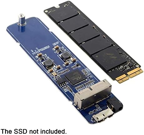 Chenyang Cy 16+12 pino USB 3.0 Case de conversor SSD Caixa móvel HDD Gabinete para 2013 2014 2015 Mac SSD Black