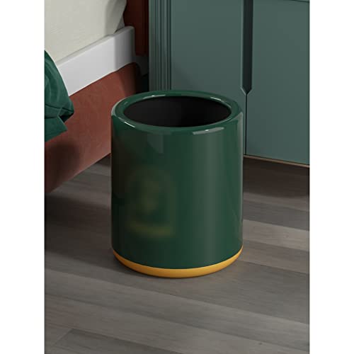 Ataay latas de lixo lixo lixo lixo de plástico pode cesto de lixo redondo lixo de lixo de barril de barril para cozinha e escritório, revestimento removível/branco