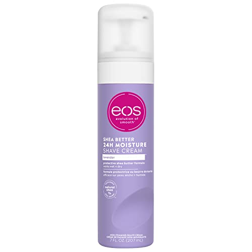 EOS Shea Better Shaving Cream for Women - Lavanda | Creme de barbear, cuidados com a pele e loção com manteiga de karité e