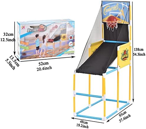 Vegala Classic Arcade Games Basketball Hoop com placar eletrônico e 2 bolas fáceis de montar gols de basquete para