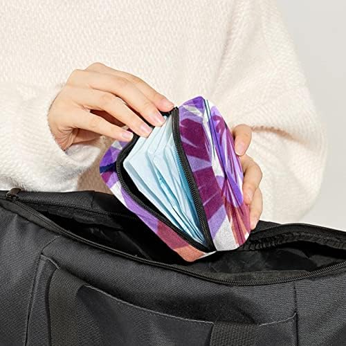 Bolsa de armazenamento de guardanapos sanitários, sacos de zíper menstrual reutilizável portátil, bolsa de armazenamento