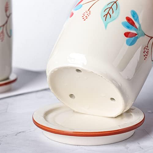 Suporte de utensílio de cozinha Mosyone para utensílios de cerâmica de bancada Organizador de utensílios de cozinha