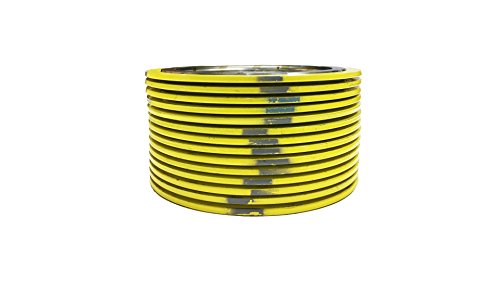 SERLING SEAL 9000IR18304GR900X12 304 Junta de ferida em espiral em aço inoxidável com anel interno 304SS e enchimento de grafite flexível, classe de pressão 900#, para 18 tubo, amarelo com faixa cinza