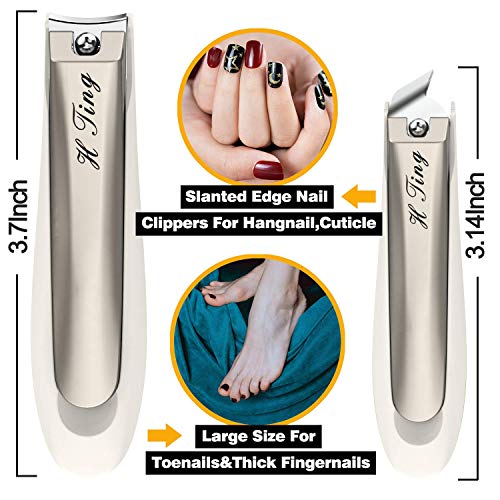 Conjunto de Clipper de unhas, unhas e unhas dos pés, 3pcs Professional Unhel Cutter com apanhador, bom aparador de