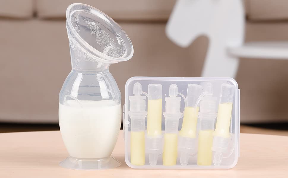 Bomba de mama manual de Haakaa 5oz/150ml e colostrum seringas de coletoras.