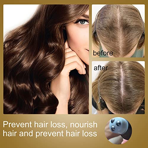 3pcs Regrowth Organic Hair Growth Serum Roller, Cuidados com cabelo anti-remoção líquido Triplo Roll-On Massager Capilar Crescimento