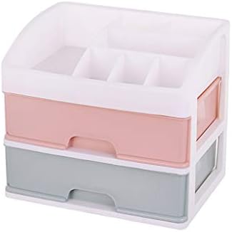 Armários de arquivos Caixa de arquivo de armário de mesa de plástico 2 Drawer de camada tipo duas cores