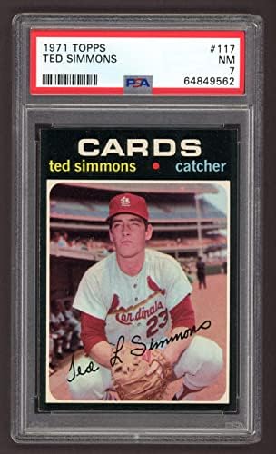 1971 Topps # 117 Ted Simmons St. Louis Cardinals PSA PSA 7.00 Cardinals