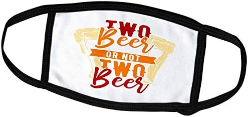 3drose Alexis Design - Cerveja engraçada - duas cerveja ou não duas cervejas de texto engraçado e uma imagem de canecas de cerveja - máscaras faciais