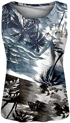 Grey adolescente menina havaiana tanque cami tanque tropical blusas gráficas flora