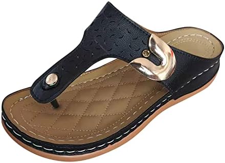 Sandálias ortopédicas de verão Hamovessi para mulheres, anel de dedo do pé anti-deslizamento chinelos de sandálias romanas respiráveis