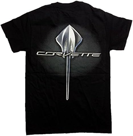 Chevy Corvette Stingray C7 Logo Emblem T -shirt Algodão Preshrunk - Black