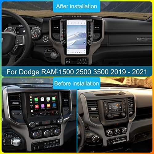 Nakevich Android 11 Qualcomm Car Rádio para Dodge Ram 2019 2020 2021 caminhão novo estilo de corpo substituto estéreo tesla touch tel screen android carplay gps navegação unidade de áudio dash player player player player player player player player player player player