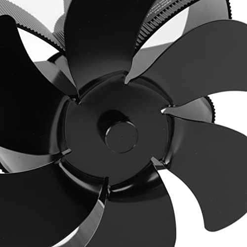 Jaxenor Black S Stove Fan com 6 lâminas para aumento do fluxo de ar, operação de baixo ruído e alta resistência ao desgaste para uso com lareiras