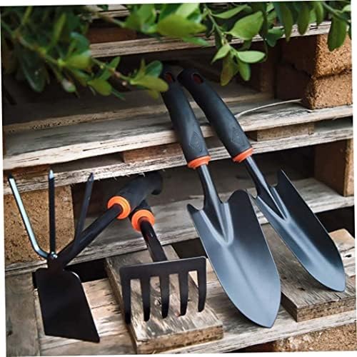 Ferramentas de ferramentas de jardim ferramentas de jardinagem pára de jardim de jardinagem a rake dupla enxada de espátula para homens mulheres crianças 4pcs