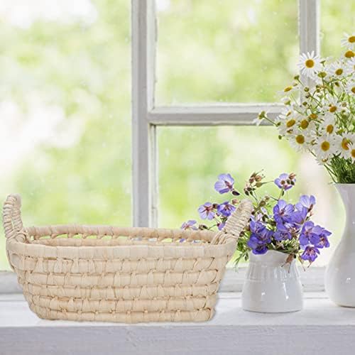 Cabilock decoração rústica decoração de despensa cestas de armazenamento mini cestas de tecido de algodão cesto pequeno cesto