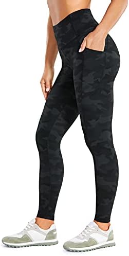 Crz Yoga feminino escovou nua de se sentir treino de leggings 25 - ginástica de ginástica de ginástica Controle de ioga com