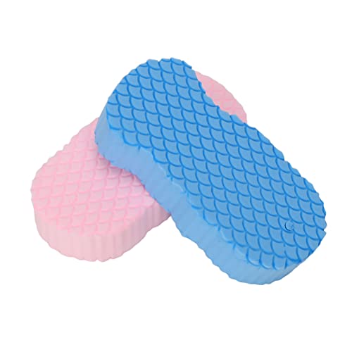 2pcs esponja de banho 3d, esfoliante de alta tenacidade de alta tenacidade para o chuveiro corporal para adultos para crianças