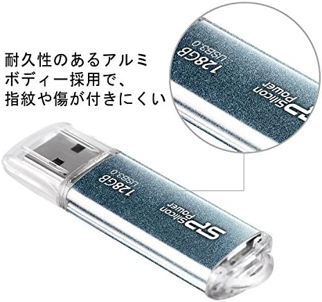 Silicone Power SP128GBUF3M01V1B USB 3.0 Marvel M01 Série 128 GB Corpo de alumínio azul gelado