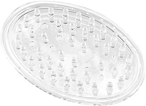Sabão plástico U-K Save, bandeja de suporte para balcão de banheiro, chuveiro, cozinha, 0. 75 x 3. 25 x 4. 75, claro