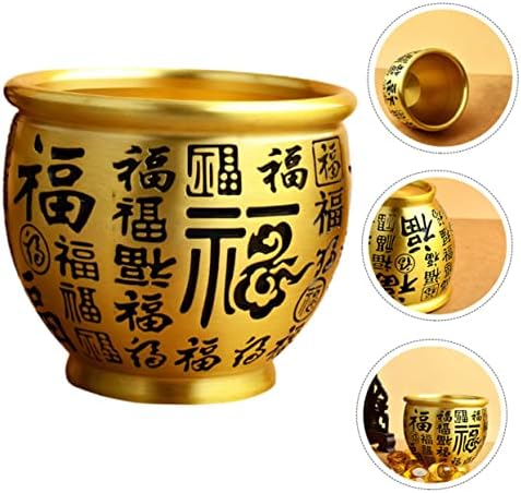 Holibanna Copper Cornucopia Desktop Decor Decor Decoração Chinesa Decoração de Desktop Bowl Chinese Brass Oferecendo tigela de